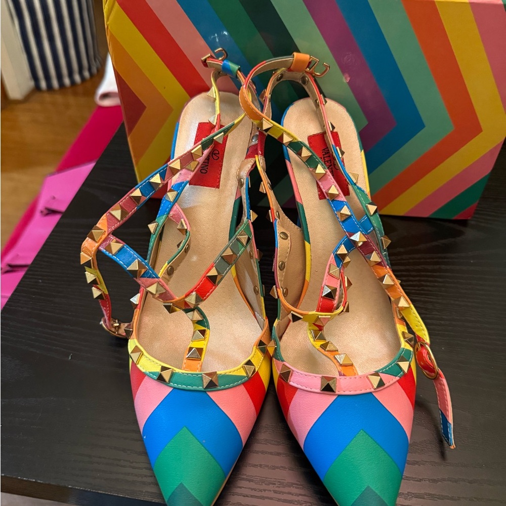 Colorful Studded Women's Shoes Never Worn.